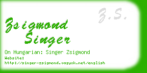 zsigmond singer business card